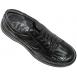 Romano "Rock" Black All-Over Crocodile Sneakers